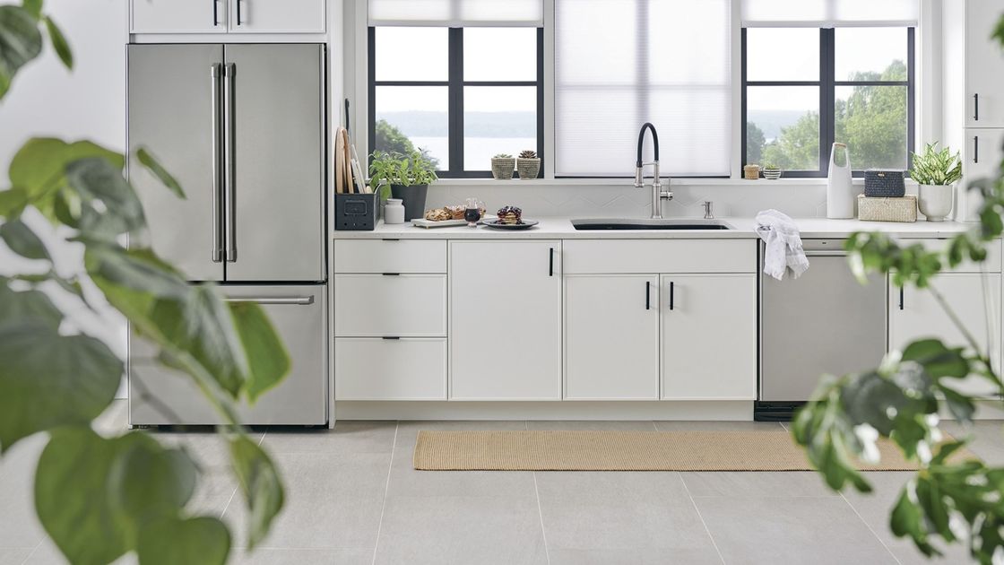 Armarios de cocina de fibra 3D de acrílico de alta brillantez de barra azul altamente ODM / OEM para estilo moderno