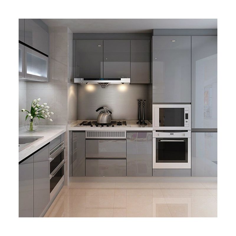 Cabinet de cocina con persiana de rodillo de cartón acrílico de color carilla personalizado para cocina de caja de luz