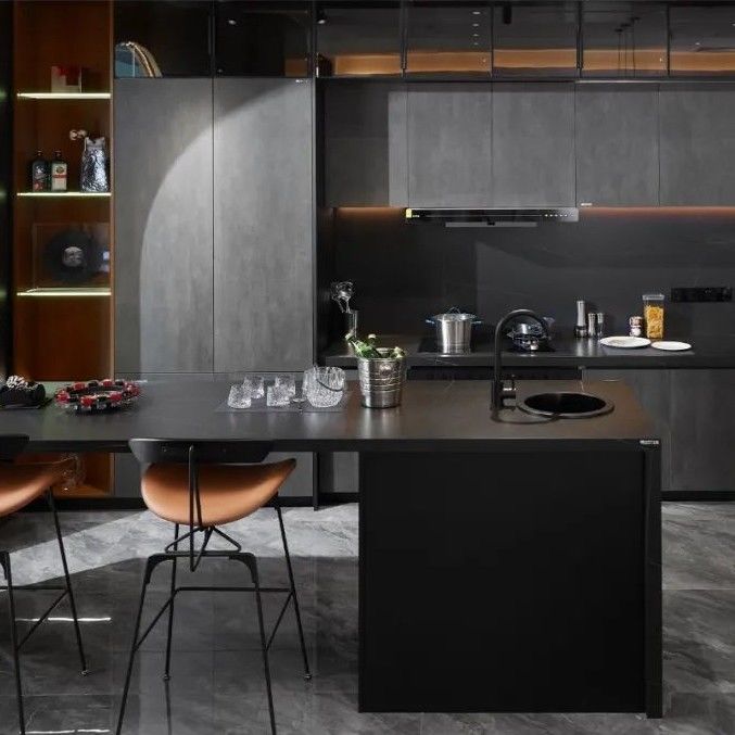 Set de gabinetes de cocina de madera YALIG con ventaja a prueba de agua a prueba de fuego y hardware Blum