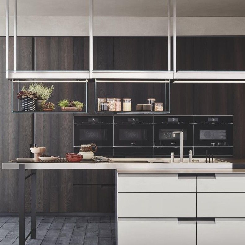 Set de gabinetes de cocina de madera YALIG con ventaja a prueba de agua a prueba de fuego y hardware Blum