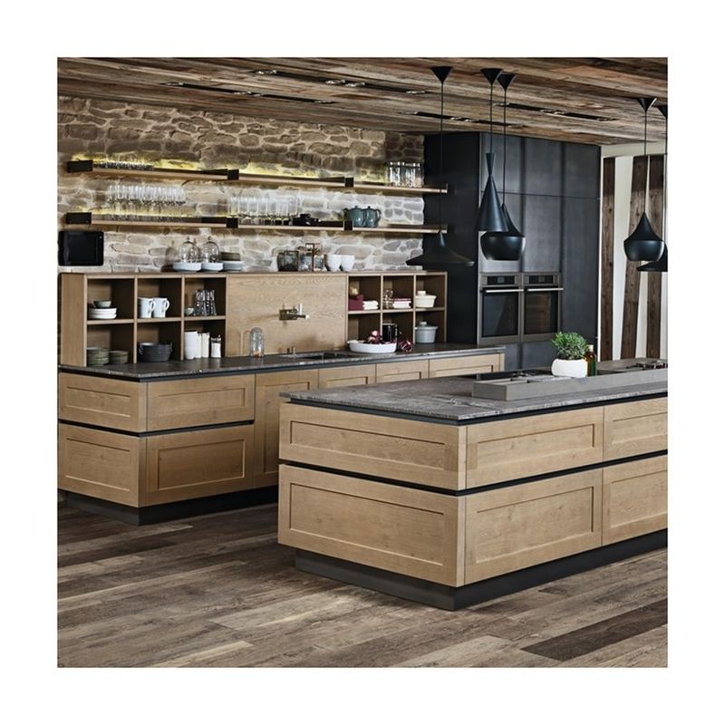 Muebles de cocina de gabinete de melamina con color de carilla personalizado
