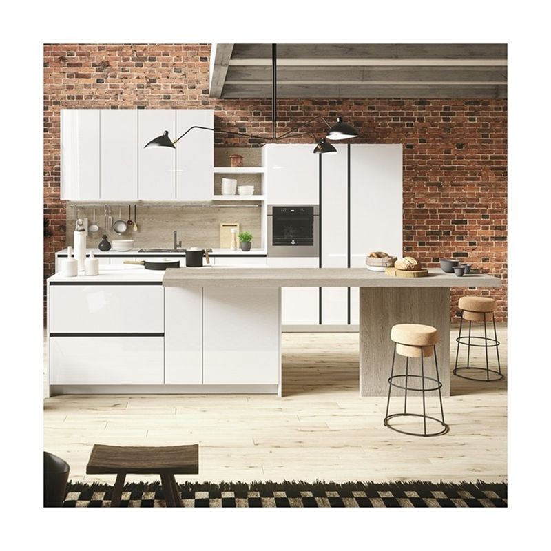 YALIG moderno gabinete de cocina de laca de alto brillo personalizado para el almacenamiento de estantes de rack de cocina