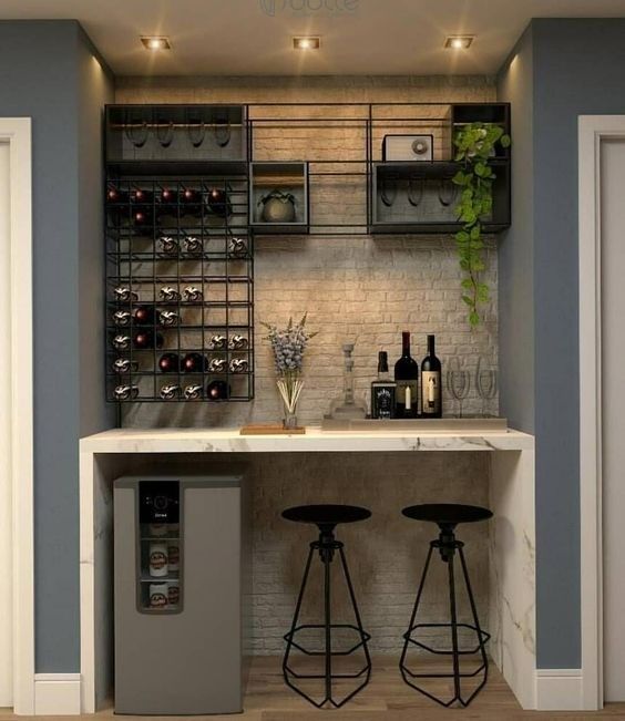 MR HDF Euro estilo Muebles personalizados para el hogar Bar de vino de lujo Contador de alta gama Bar moderno para el hogar Wine