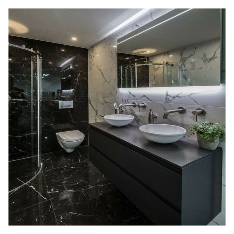 Vanidad artificial de cuarzo montada en la pared en estilo de diseño europeo para el diseño de apartamentos