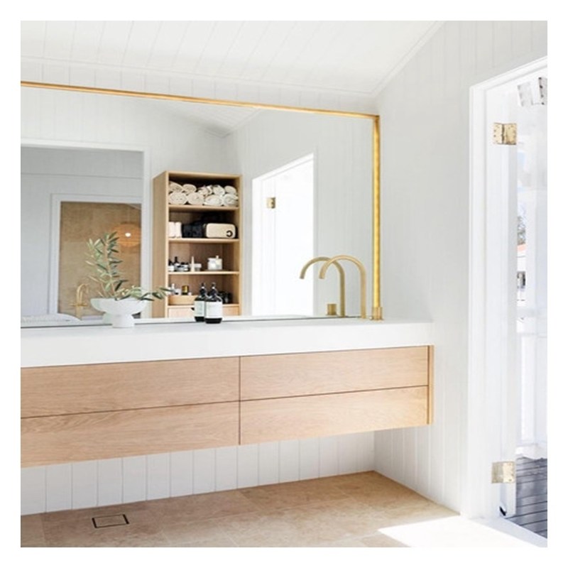 Cabinet de baño de madera oscura de diseño moderno con montaje en la pared y panel de puerta de contrachapado