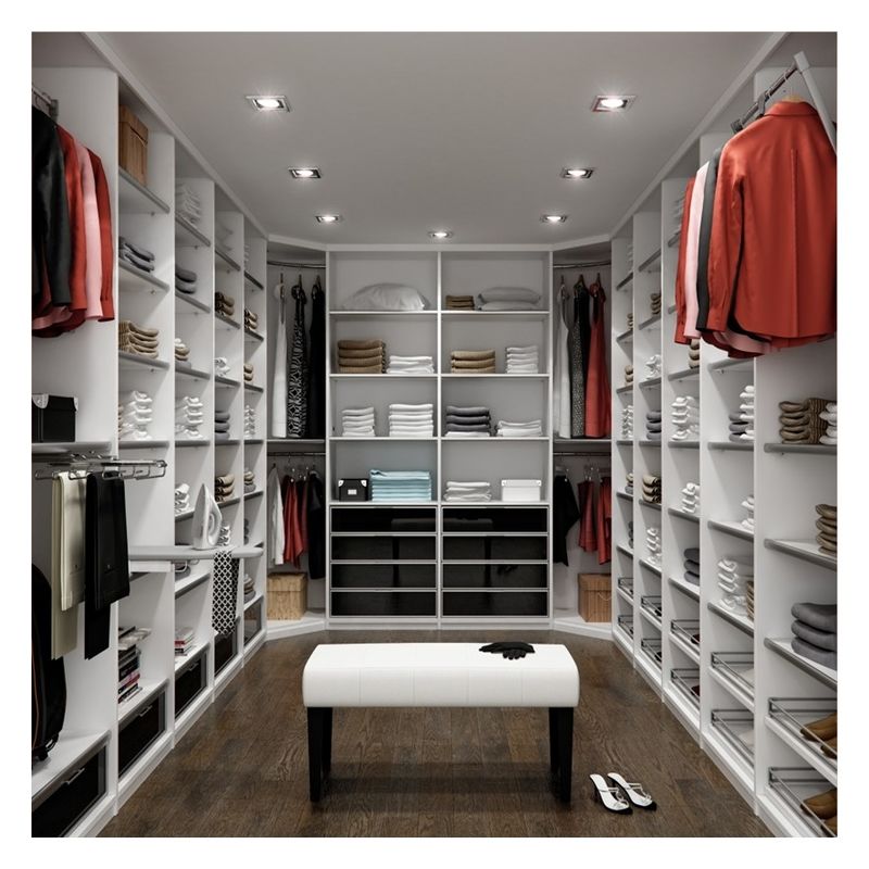 Armario de madera negra Armario inteligente Italia estilo para su elegante dormitorio