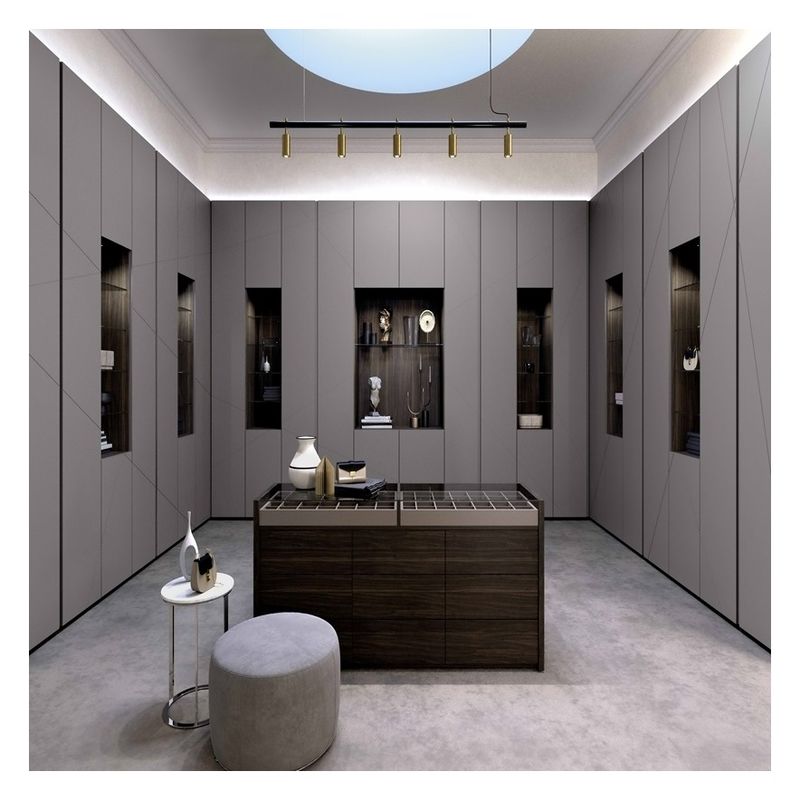 Armario de madera negra Armario inteligente Italia estilo para su elegante dormitorio