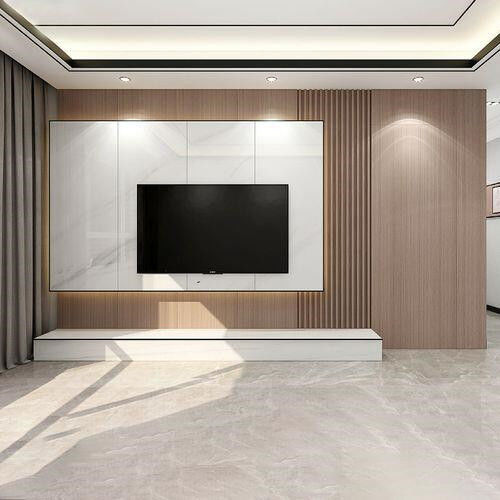 Personalizar el tamaño del stand de televisión Unidad de pared de diseño moderno para muebles de lujo en el apartamento