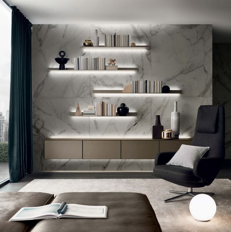 Diseño moderno Decoración del hogar Muebles de la sala de estar Televisión Estante Armario de pared para venta popular