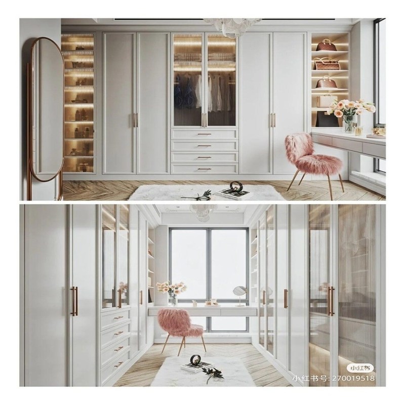 Muebles de madera sólida europeas para el armario