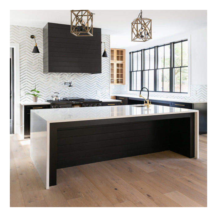 Gráfico de colores de Ral personalizado Negro acabado de laca Armoires de madera sólida modernos para apartamentos