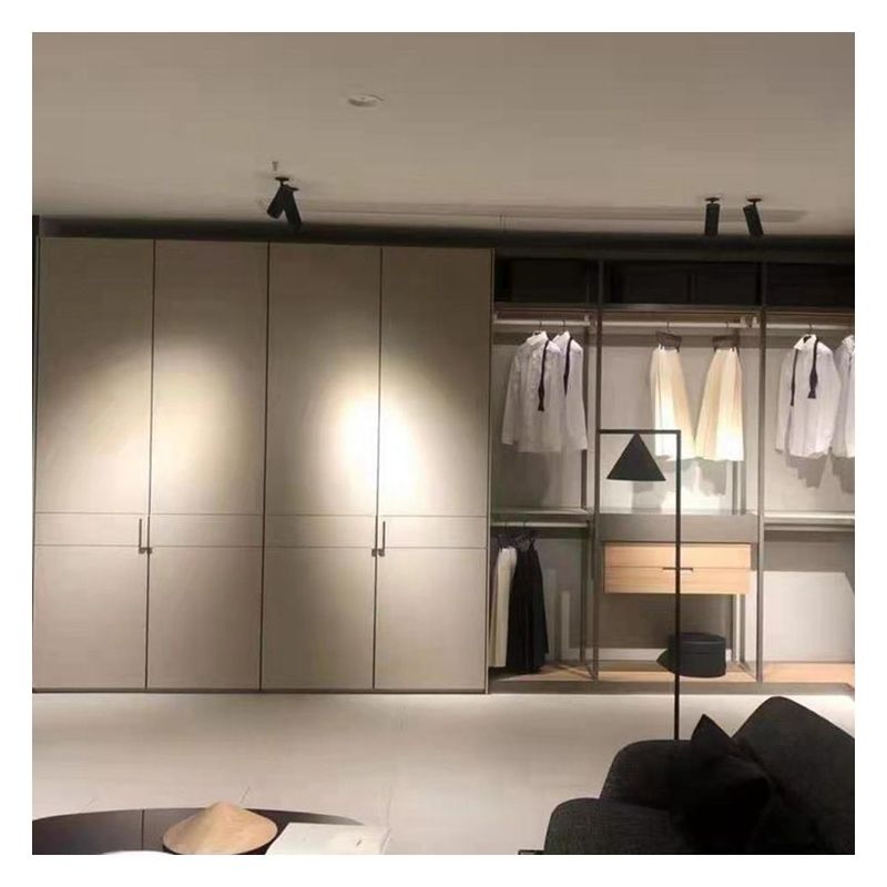 Solución de almacenamiento de madera minimalista para muebles de dormitorio