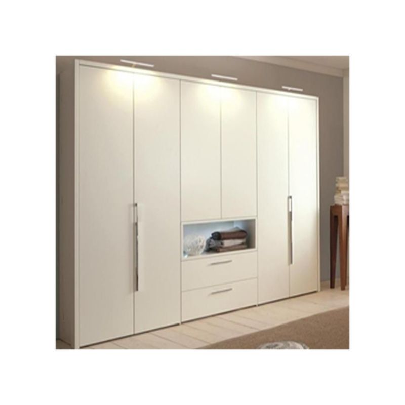 Armario de dormitorio moderno de madera con puertas de salida