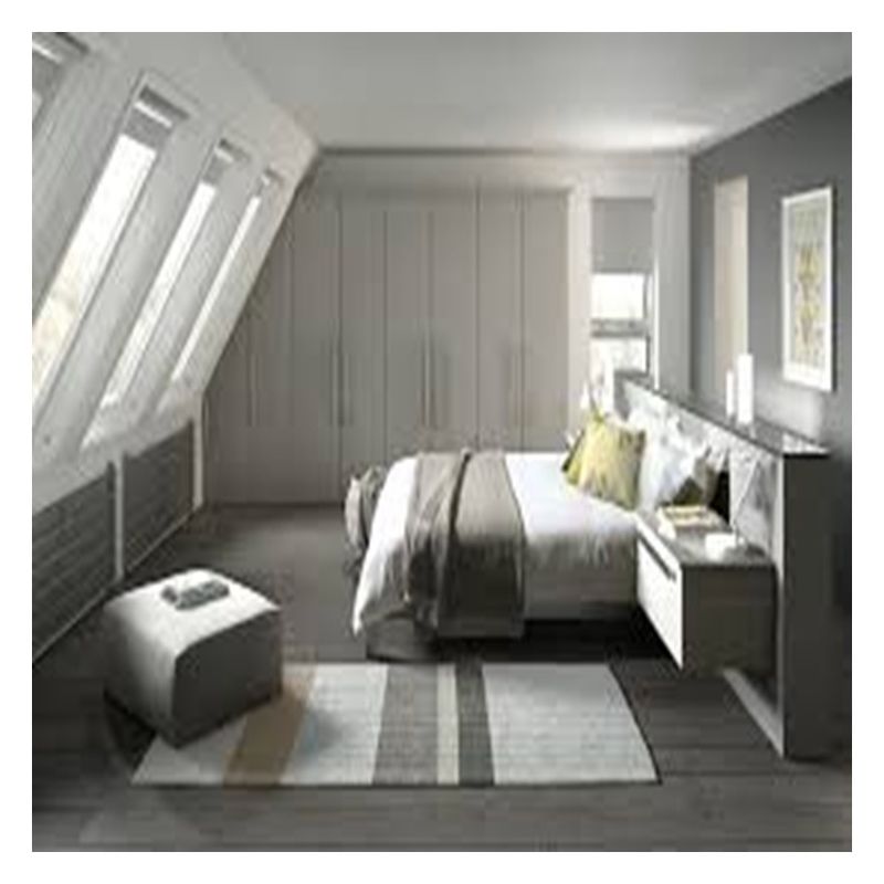 Armario de dormitorio moderno de madera con puertas de salida