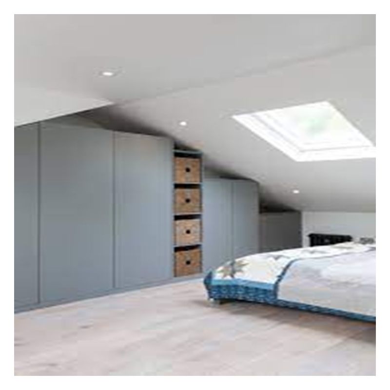 Armario de dormitorio moderno de madera con puertas de salida
