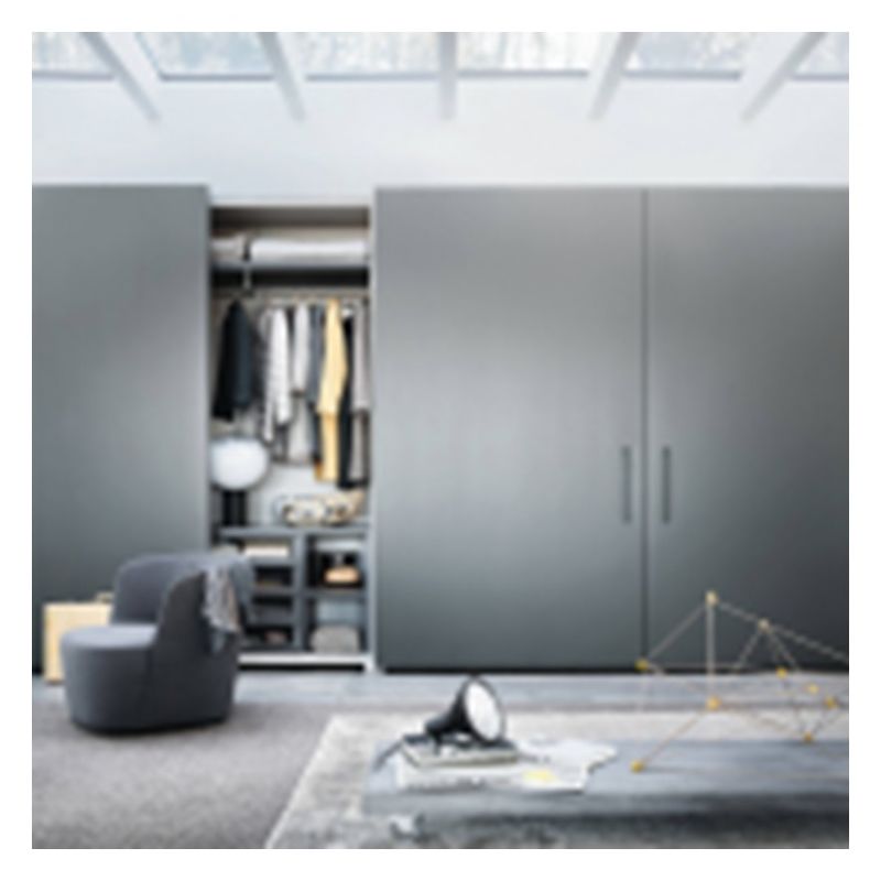 Armario de dormitorio moderno de madera con puertas de salida