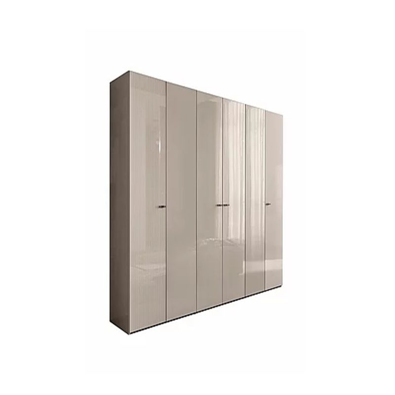 Muebles para el hogar Panel acrílico brillante de madera sólida Armario de dormitorio con puerta de vidrio negro