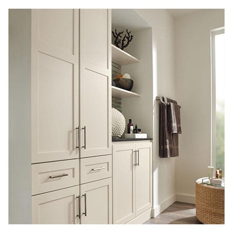 El estilo Shaker Laca blanca Super impermeable Gran tamaño gabinete de baño Combo de vanidad