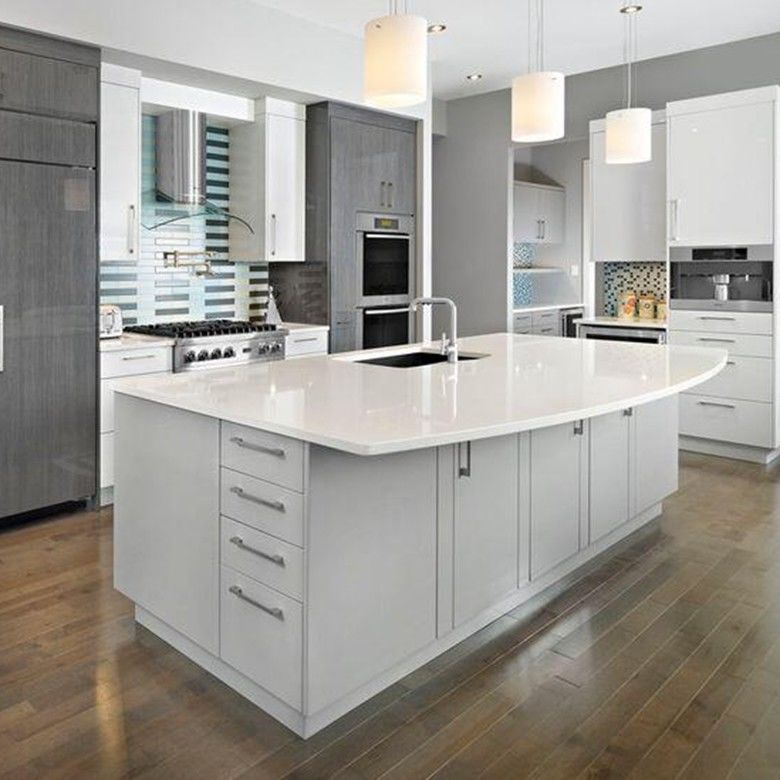 Casa Moderno Flat Pack Smart Kitchen Pantry Modular Muebles de cocina gabinetes para villa