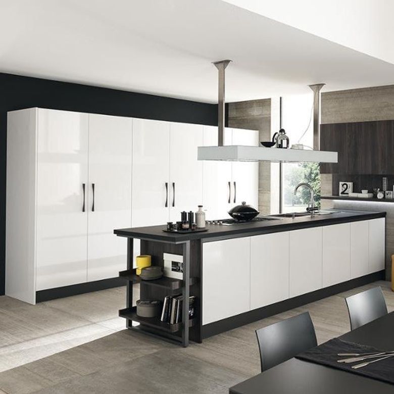 Casa Moderno Flat Pack Smart Kitchen Pantry Modular Muebles de cocina gabinetes para villa