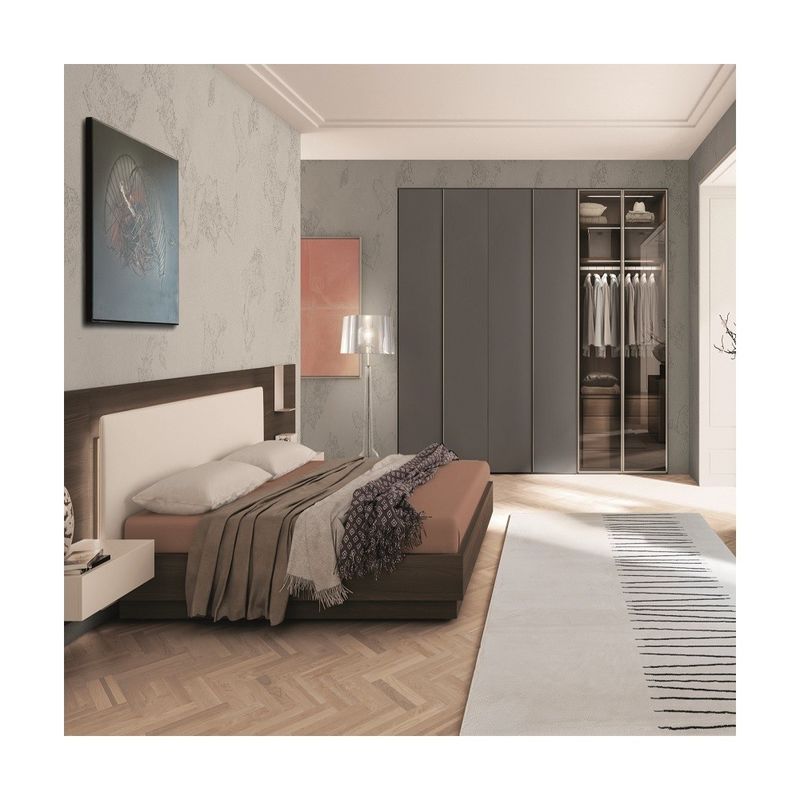 Muebles de dormitorio para master armario armario de alta gama de madera en diseño de estilo moderno
