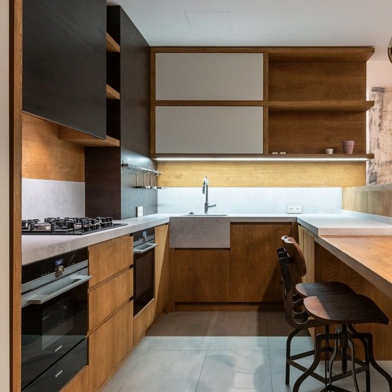 Cesta giratoria de esquina inteligente Adición a los gabinetes de cocina modernos con diseño modular