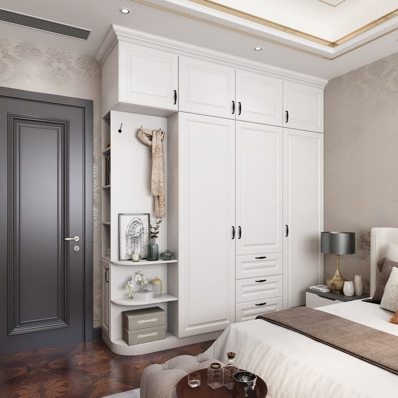 2024 Dormitorio de alta gama resistente a la humedad Armarios de madera para muebles para el hogar