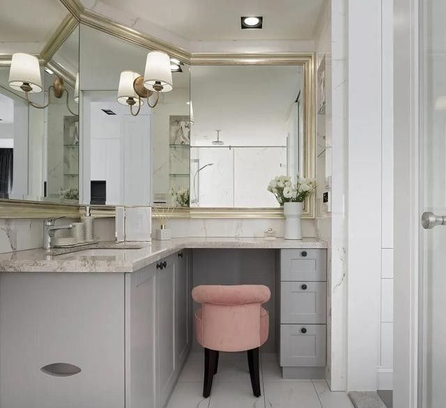 Diseños personalizados de 42 pulgadas de baño con espejo LED y gabinete combinado