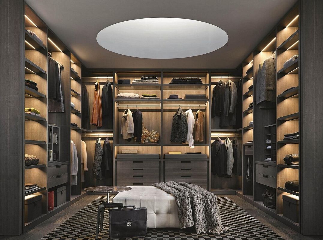 Material moderno MR HDF Usado para crear armarios de dormitorio de madera de alta gama