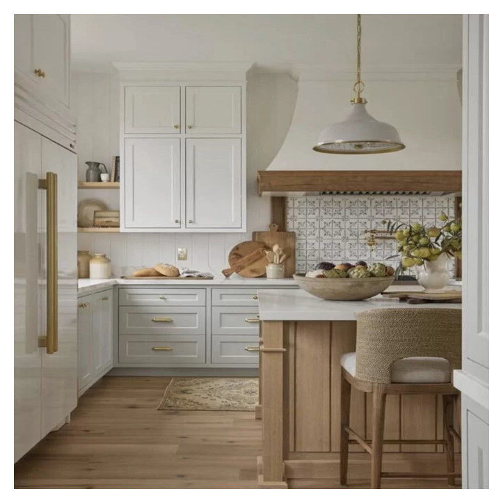 Armoires de cocina de madera maciza para apartamentos hechos a medida