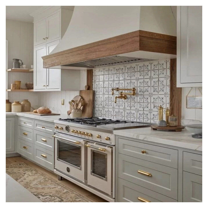 Armoires de cocina de madera maciza para apartamentos hechos a medida