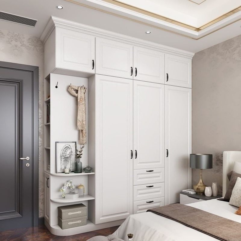 Material de alta gama Mr Hdf Armario de tablero Armario personalizado de dormitorio en estilo panel de madera