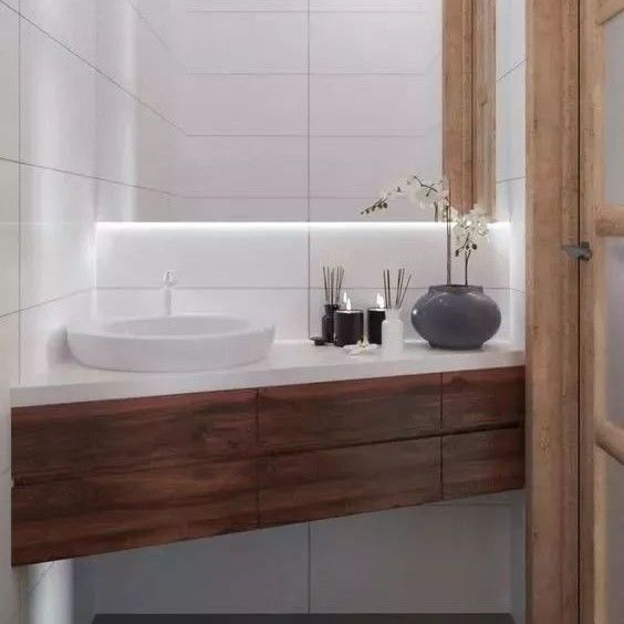 Incluye Cuenca Sí Triangular Esquina Set de Baño Vanidad con Espejo y Grifón