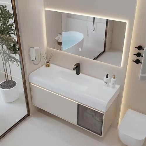 Smart Mirror pantalla táctil LED iluminado Salón de la pared gabinete con espejo en el baño