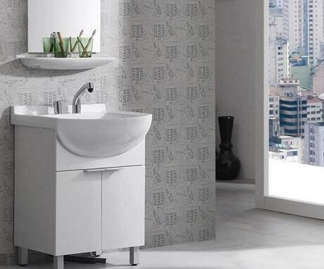 Fin de lujo diseño moderno 28 72 pulgadas Fluted PVC membrana estrecha flotante cuarto de baño
