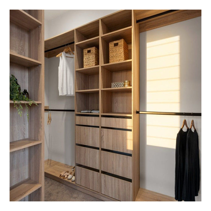 Armario de color de grano de madera para dibujos del cliente y necesidades de almacenamiento múltiple