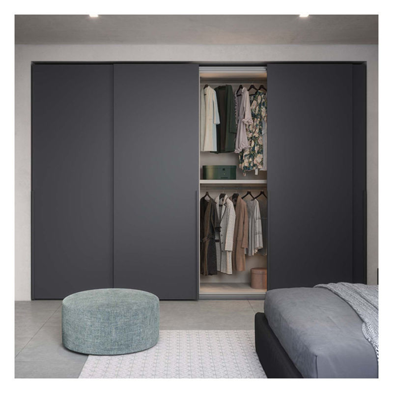 Final Negro Laca Finish Customizado Armarios de diseño minimalista moderno para el dormitorio