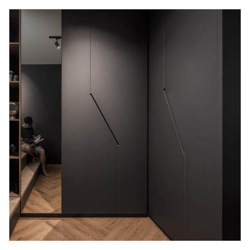Final Negro Laca Finish Customizado Armarios de diseño minimalista moderno para el dormitorio