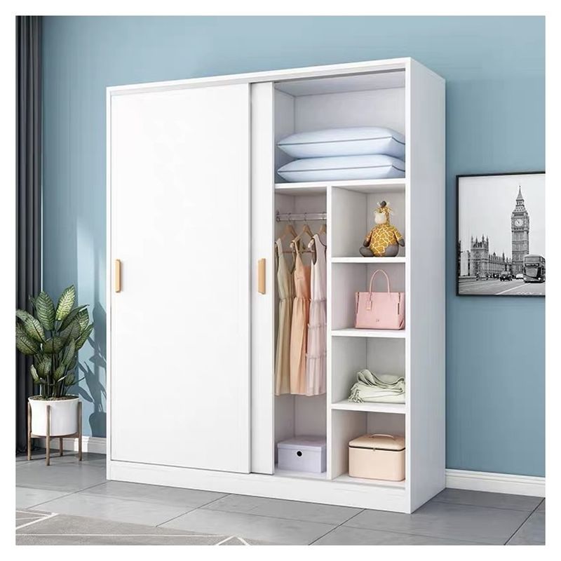 Moderno PANEL Extensible estilo de madera puerta corredera armario de almacenamiento armario para el dormitorio