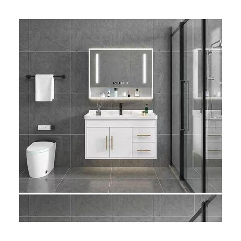 Color personalizado estilo mediterráneo Modular de pizarra de escritorio gabinetes de baño de vanidad