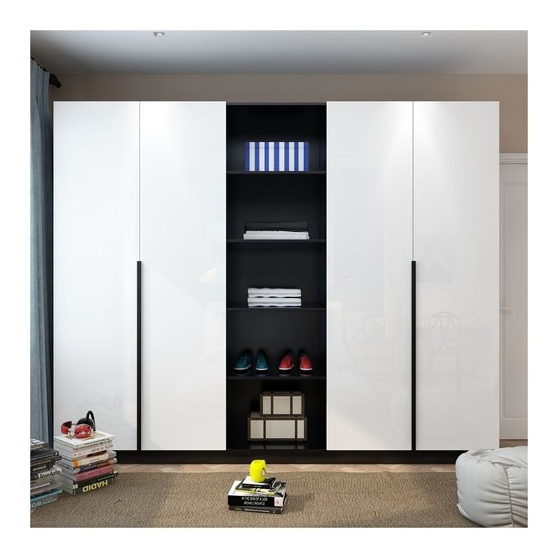 2D / 3D PANEL estilo de madera gabinete de dormitorio brillante puerta corredera armario en Australia estándar