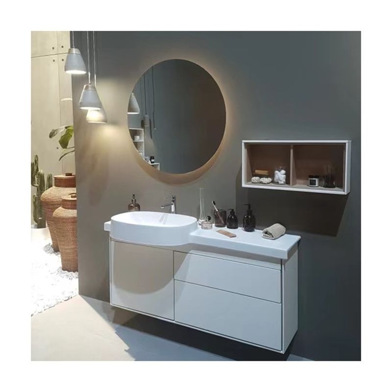 Transforme su baño con armarios flotantes y espejo iluminado LED