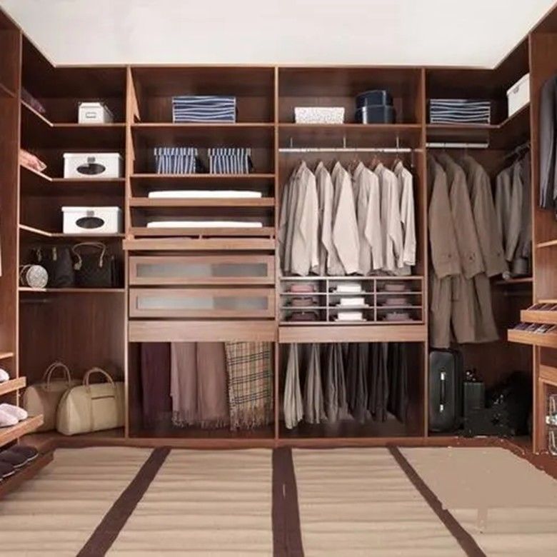 Armarios de estilo moderno para muebles de dormitorio personalizados en madera modular