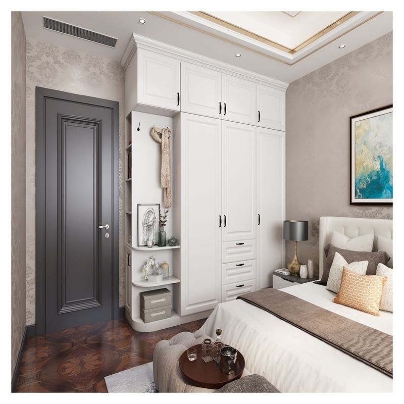 Armario incorporado extensible con puerta corredera para muebles de dormitorio modernos de alta gama