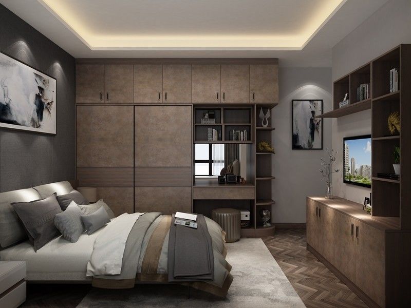 Muebles de dormitorio portátiles Armario de diseño abierto personalizado para armarios de chapa de chapa moderna