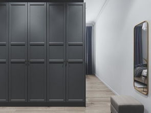 2024 Popular Gray Shaker Puerta Armario Estilo de madera moderno para el hogar Estantes de ropa Armarios
