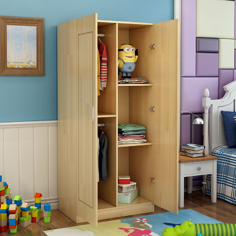 Moderno estilo MDF de madera niño Diseño fijable armario de dormitorio con armario de almacenamiento inteligente