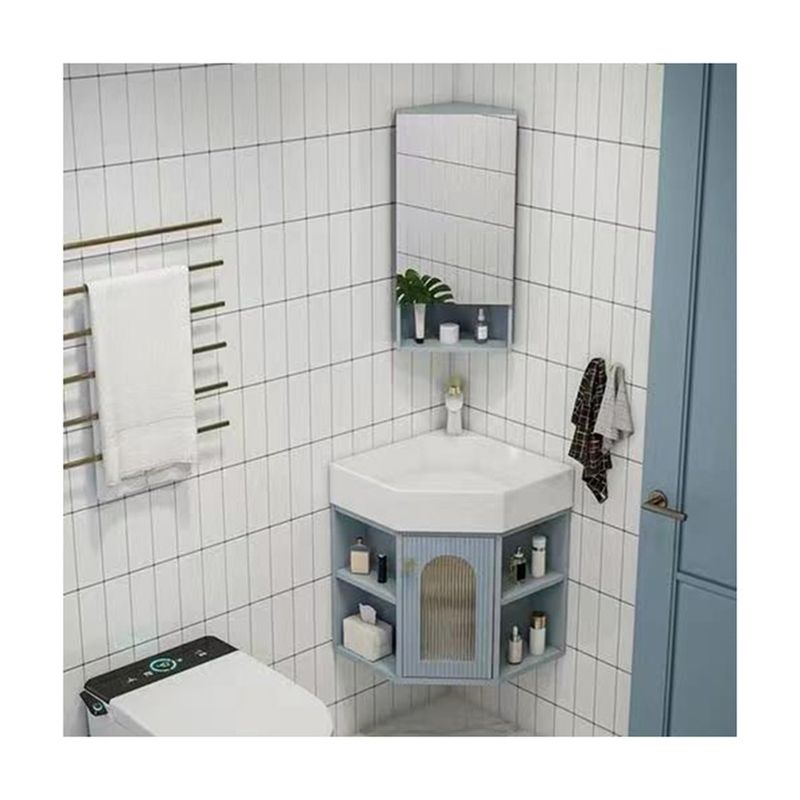 Cabinet de espejos de baño de madera china para el almacenamiento delgado en la pared montaje de la vanidad