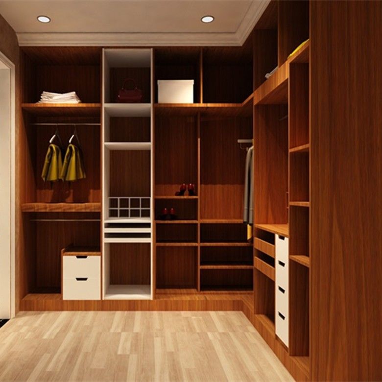 Combinación de dormitorios de madera de estilo moderno Armario para el hogar Apartamento de hotel Villa