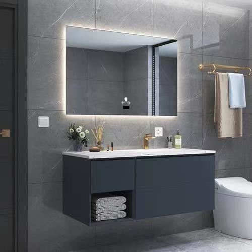 Baño de espejo combinado personalizado con gabinete colgante de pared única ancho 38-46